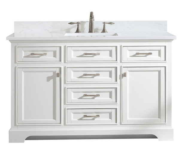 Design Element Milano 54" Single Sink Vanity in White ML-54-WT