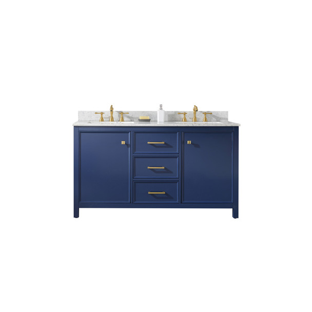 Legion Furniture 60" Blue Finish Double Sink Vanity Cabinet WLF2160D-B