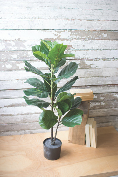 ARTIFICIAL FIDDLE LEAF FIG IN A POT