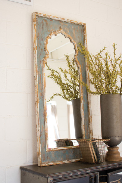 PAINTED WOODEN MIRROR