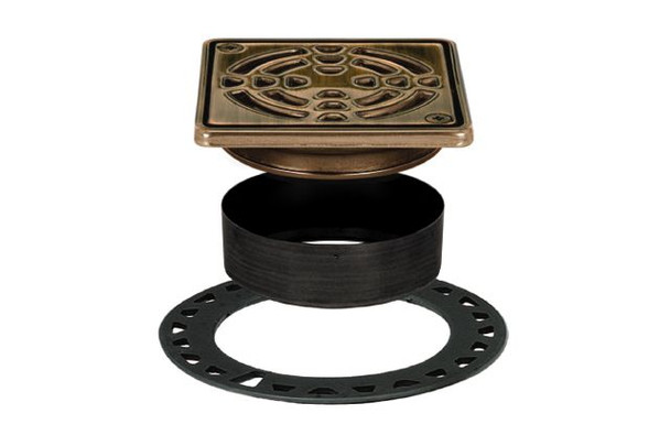 Schluter KERDI-DRAIN - Grate Kit - 4" In Oil Rubbed Bronze - KD4 GRK EOB (Flange Kit Sold Separately)