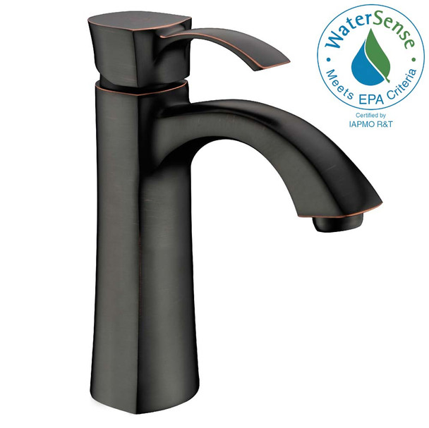 ANZZI Rhythm Series Single Hole Single-Handle Mid-Arc Bathroom Faucet in Oil Rubbed Bronze