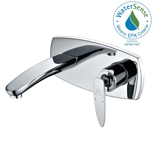 ANZZI Voce Series Single-Handle Wall Mount Bathroom Faucet in Polished Chrome
