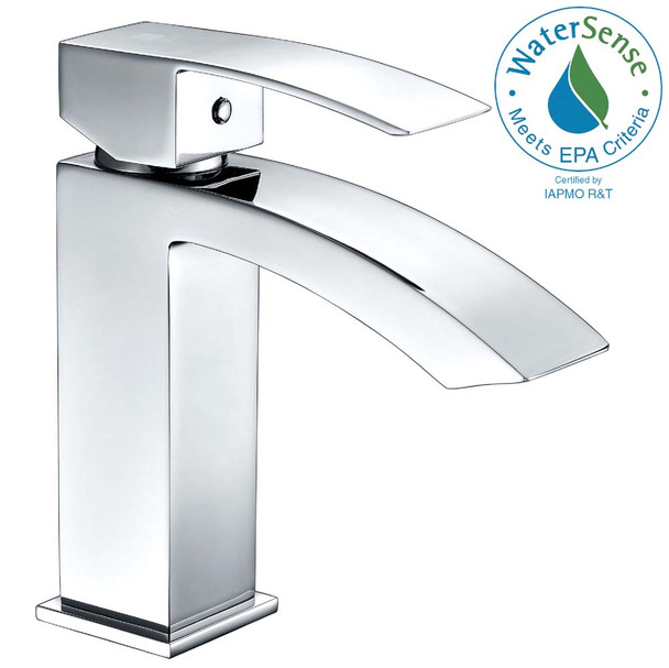 ANZZI Revere Series Single Hole Single-Handle Low-Arc Bathroom Faucet in Polished Chrome