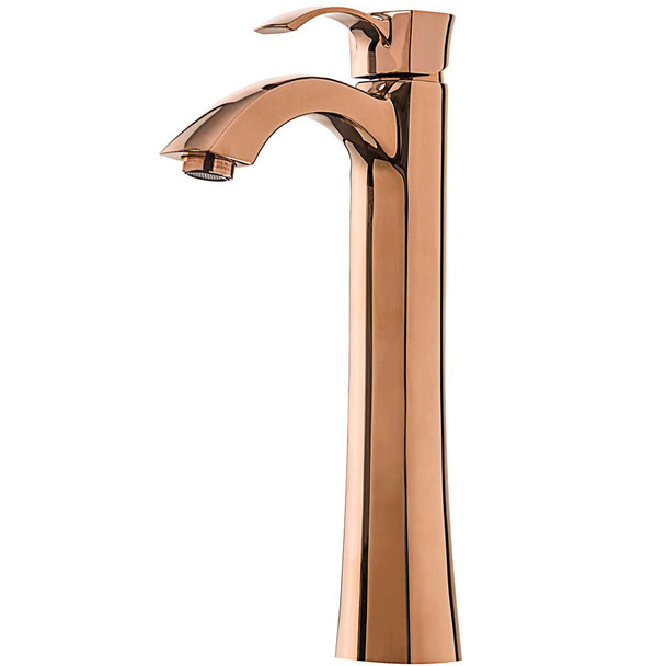 ANZZI Harmony Series Single Hole Single-Handle Vessel Bathroom Faucet in Rose Gold