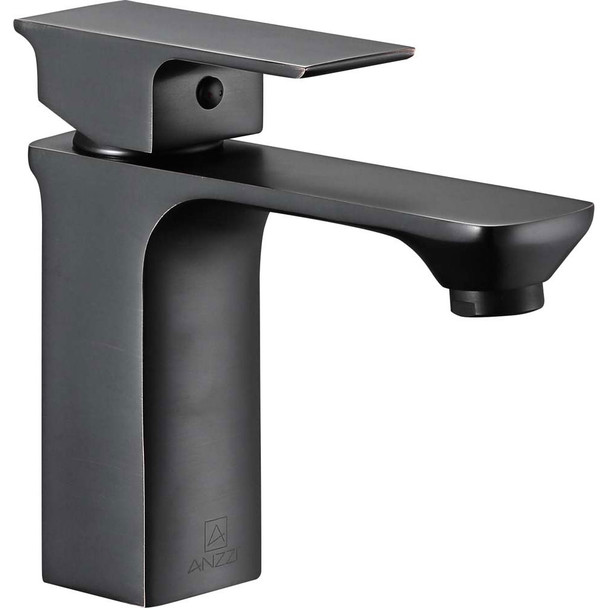 ANZZI Promenade Single Hole Single Handle Bathroom Faucet in Oil Rubbed Bronze