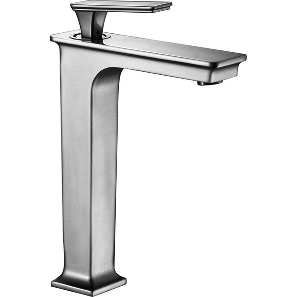 ANZZI Saunter Single Hole Single-Handle Vessel Bathroom Faucet in Brushed Nickel