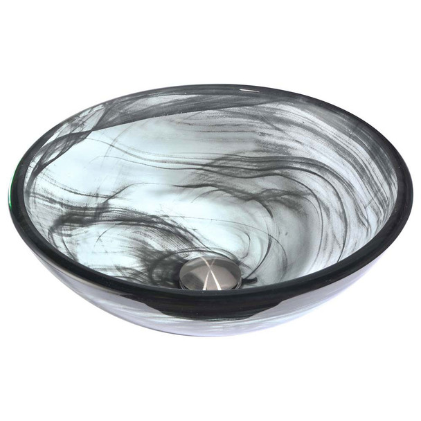 ANZZI Mezzo Series Vessel Sink with Pop-Up Drain in Slumber Wisp