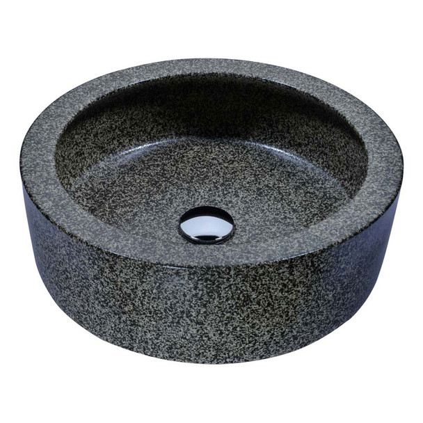 ANZZI Black Desert Crown Vessel Sink in Speckled Stone