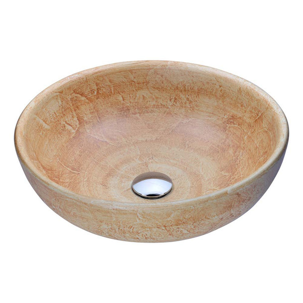 ANZZI Earthen Series Vessel Sink in Creamy Beige