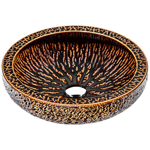 ANZZI Regalia Series Vessel Sink in Speckled Umber