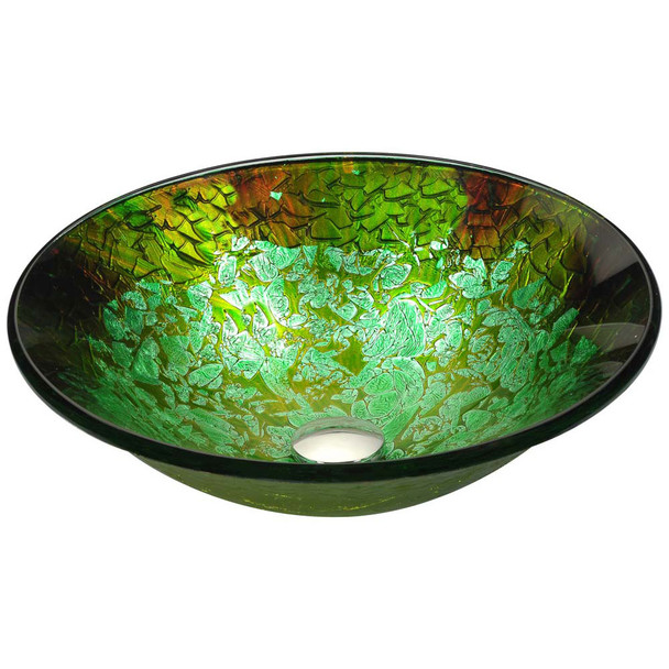 ANZZI Chrona Series Vessel Sink in Emerald Burst