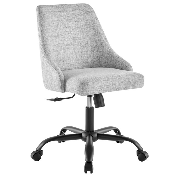 Modway Designate Swivel Upholstered Office Chair EEI-4371-BLK-LGR