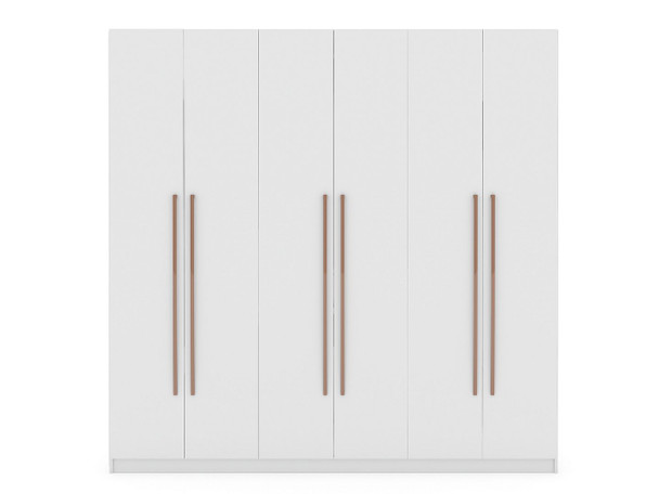 Manhattan Comfort 107GMC1 Gramercy Modern Freestanding Wardrobe Armoire Closet in White