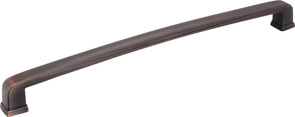 Jeffrey Alexander 12" Center-to-Center Brushed Oil Rubbed Bronze Square Milan 1 Appliance Handle 1092-12DBAC