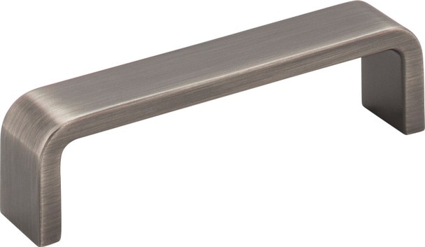 Elements 96 mm Center-to-Center Brushed Pewter Square Asher Cabinet Pull 193-96BNBDL