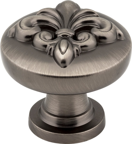 Jeffrey Alexander 1-3/8" Diameter Brushed Pewter Lafayette Cabinet Knob 218BNBDL