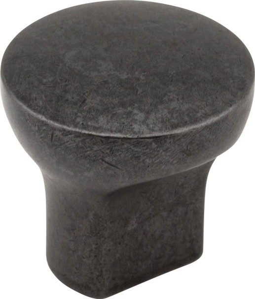 Elements 1" Diameter Gun Metal Round Brenton Cabinet Knob 239DACM