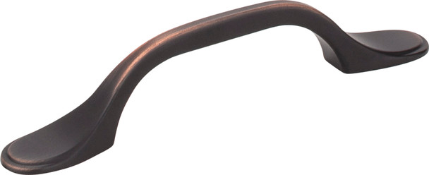 Elements 3" Center-to-Center Brushed Oil Rubbed Bronze Kenner Cabinet Pull 254-3DBAC