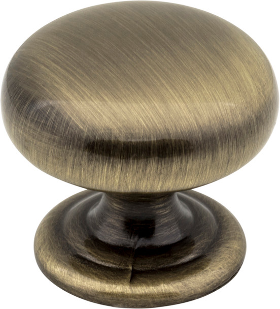 Elements 1-1/4" Diameter Brushed Antique Brass Florence Cabinet Mushroom Knob 2980AB