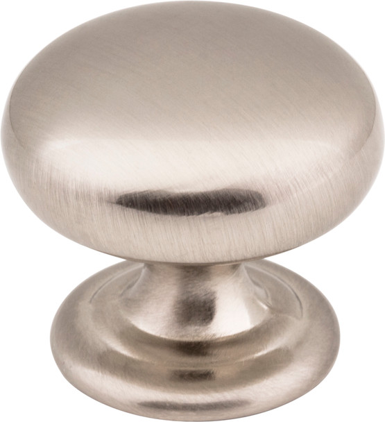 Elements 1-1/4" Diameter Satin Nickel Florence Cabinet Mushroom Knob 2980SN