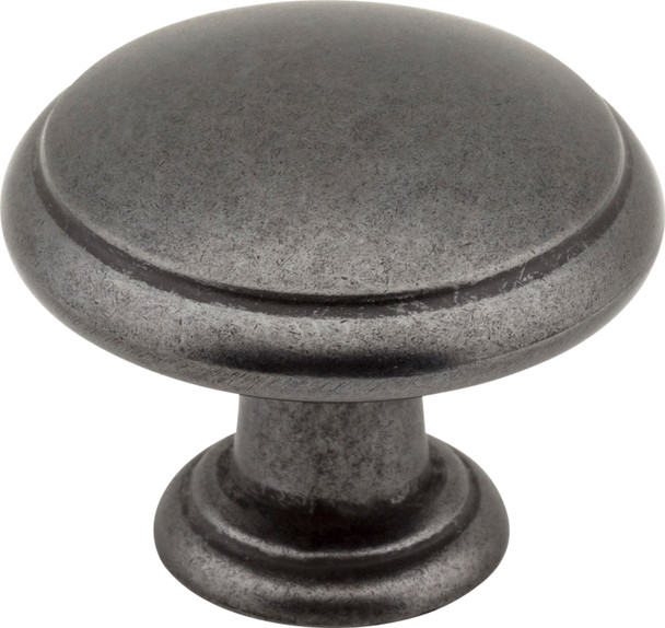 Elements 1-3/16" Diameter Gun Metal Gatsby Cabinet Mushroom Knob 3970-DACM