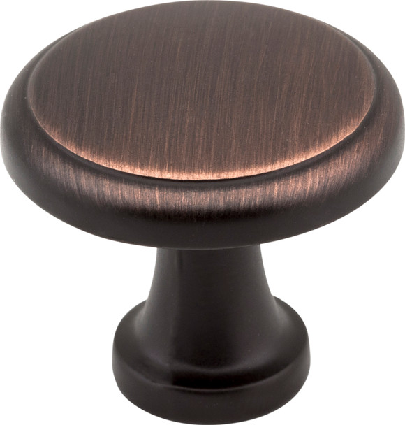 Elements 1-3/16" Diameter Brushed Oil Rubbed Bronze Kenner Cabinet Mushroom Knob 3970-DBAC