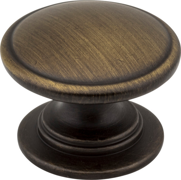 Jeffrey Alexander 1-1/4" Diameter Antique Brushed Satin Brass Durham Cabinet Knob 3980-ABSB