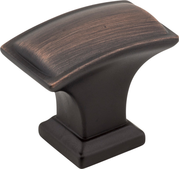 Jeffrey Alexander 1-1/2" Overall Length Brushed Oil Rubbed Bronze Rectangle Annadale Cabinet Knob 435L-DBAC