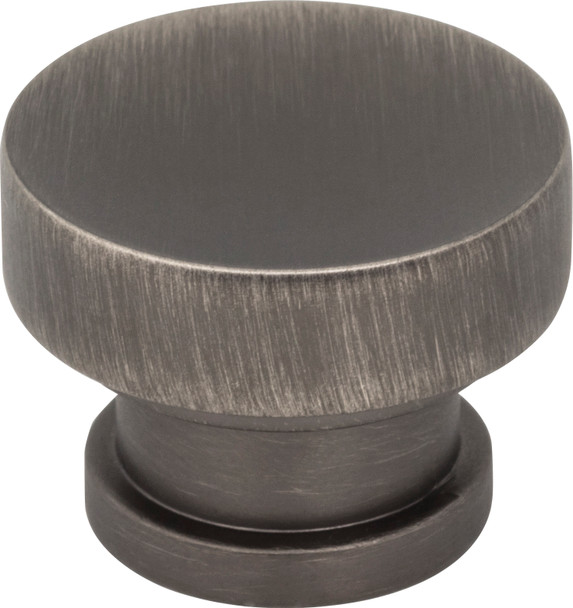 Jeffrey Alexander 1-1/4" Diameter Brushed Pewter Elara Cabinet Knob 484BNBDL