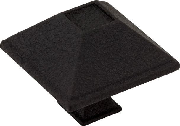 Jeffrey Alexander 1-1/2" Overall Length Matte Black Square Tahoe Cabinet Knob 602BLK