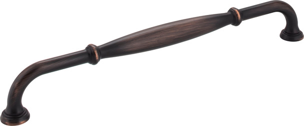 Jeffrey Alexander 12" Center-to-Center Brushed Oil Rubbed Bronze Tiffany Appliance Handle 658-12DBAC
