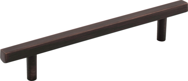Jeffrey Alexander 128 mm Center-to-Center Brushed Oil Rubbed Bronze Square Dominique Cabinet Bar Pull 845-128DBAC