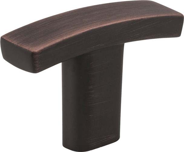 Elements 1-1/2" Overall Length Brushed Oil Rubbed Bronze Square Thatcher Cabinet "T" Knob 859T-DBAC