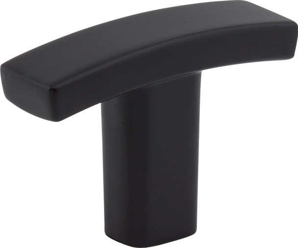 Elements 1-1/2" Overall Length Matte Black Square Thatcher Cabinet "T" Knob 859T-MB