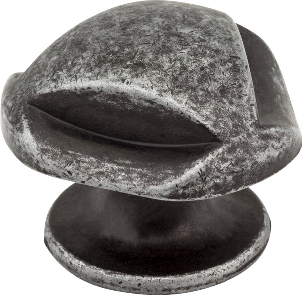 Jeffrey Alexander 1-5/16" Overall Length Distressed Antique Silver Chesapeake Cabinet Knob 915SIM