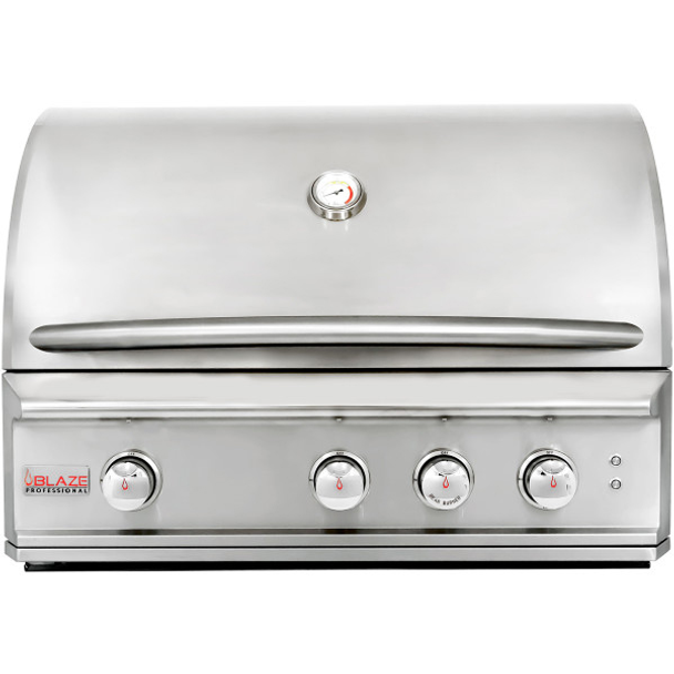 Blaze Professional LUX 34-Inch 3 Burner Built-In Gas Grill With Rear Infrared Burner-In Natural Gas - BLZ-3PRO-NG