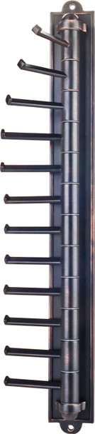 Hardware Resources Brushed Oil Rubbed Bronze 12-Hook Cascading Tie Organizer 357T-DBAC