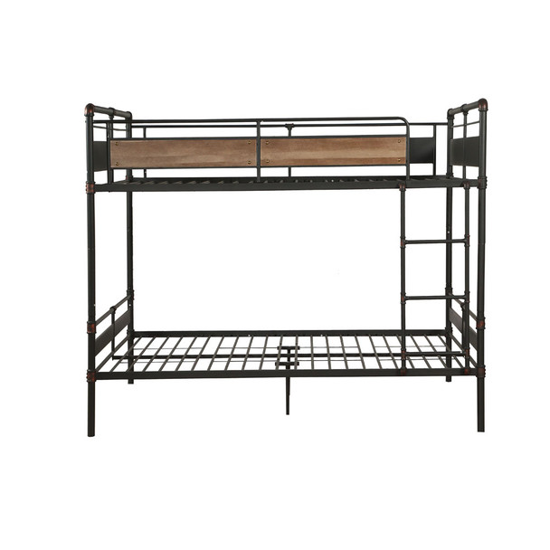 ACME Brantley II Queen/Queen Bunk Bed, Sandy Black & Dark Bronze Hand-Brushed (1Set/2Ctn)