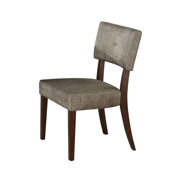 ACME Drake Side Chair (Set-2), Gray Fabric & Espresso