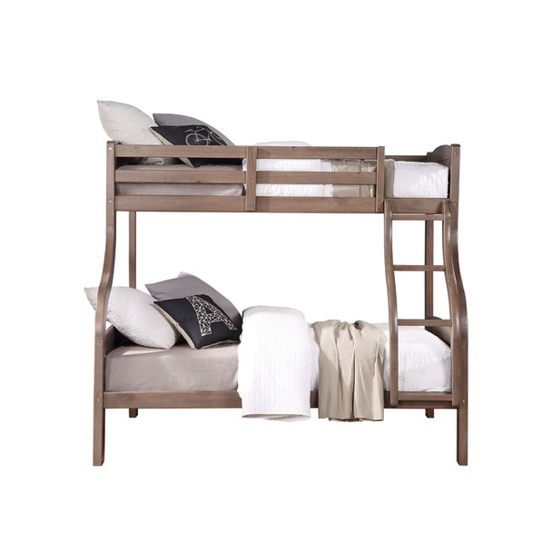 ACME Mohini Twin/Full Bunk Bed, Ash Oak