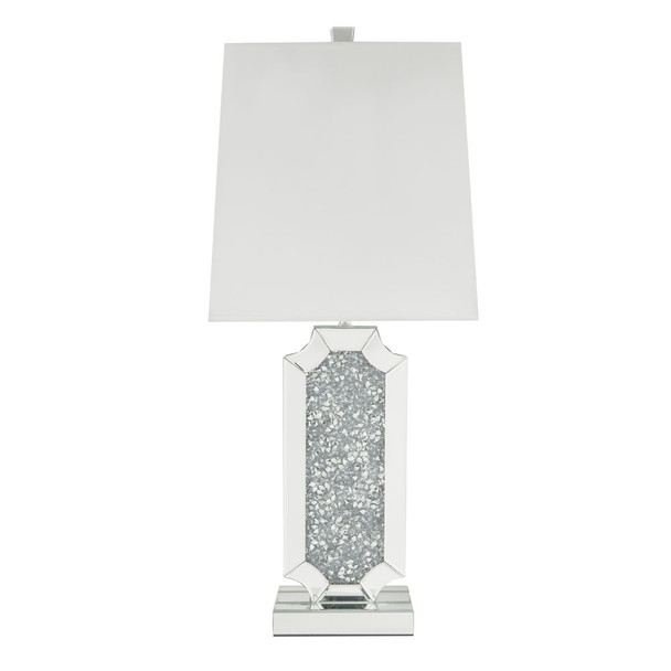 ACME Noralie Table Lamp, Mirrored & Faux Diamonds