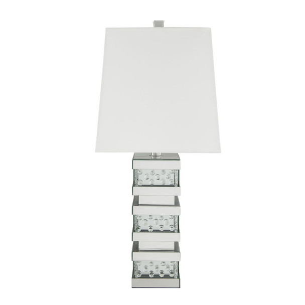 ACME Nysa Table Lamp, Mirrored & Faux Crystals