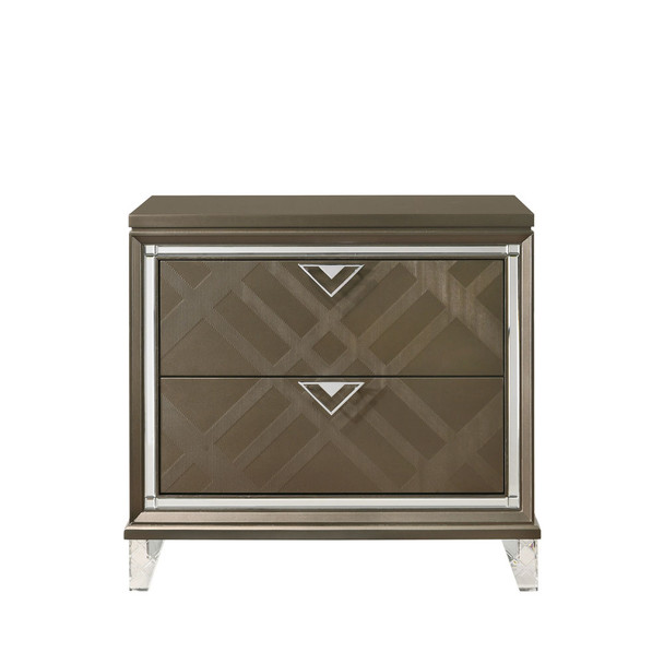 ACME Skylar Nightstand, Dark Champagne