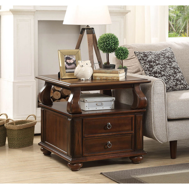 ACME 80012 Amado End Table, Walnut