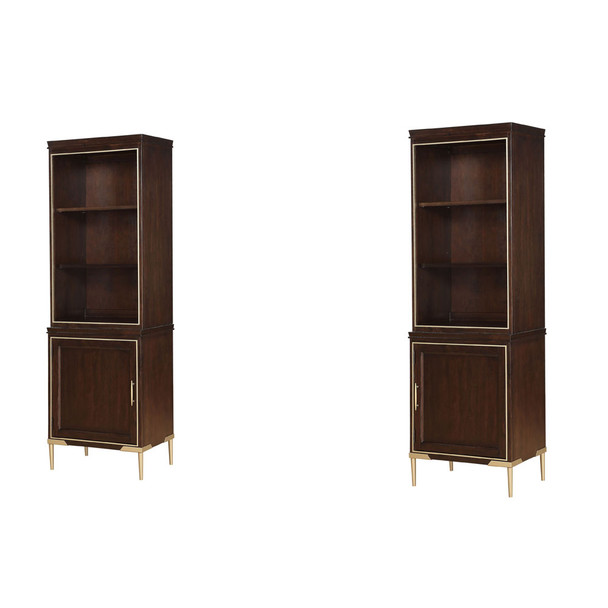 ACME 91960 Eschenbach Entertainment Center, Cherry (1Set/2Ctn)