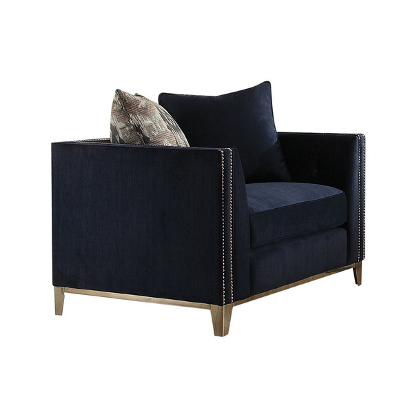 ACME 52832 Phaedra Chair w/2 Pillows, Blue Fabric