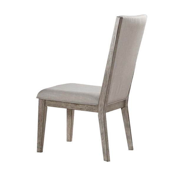 ACME 72862 Rocky Side Chair (Set-2), Fabric & Gray Oak