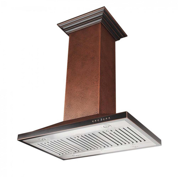 ZLINE 8GL2Hi Designer Series Hand Hammered Copper Island Mount Range Hood