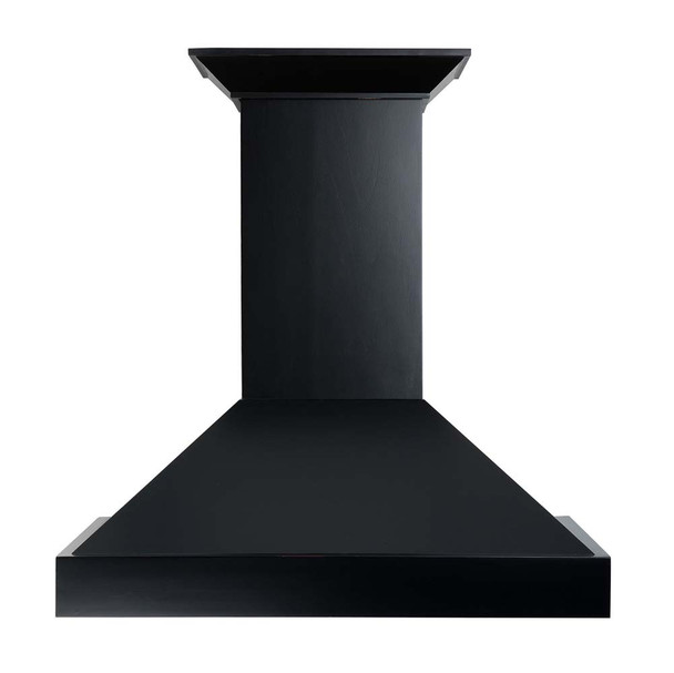 ZLINE KBCC-RD Wooden Wall Mount Range Hood in Black - Includes Remote Motor